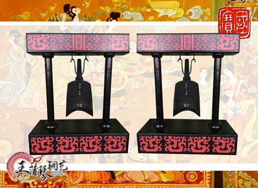 單件編鐘工藝品、外賓禮品、中國(guó)青銅編鐘
