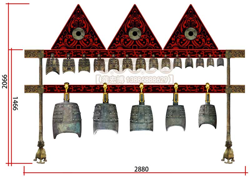 設計中的海昏侯編鐘效果圖